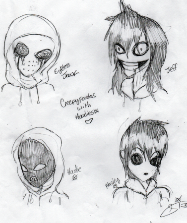 Раскраска крипипаста Джефф убийца