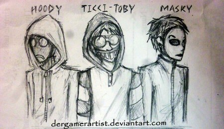 Персонажи крипипасты рисунки