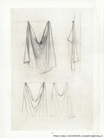 Драпировка складки рисунок Академический