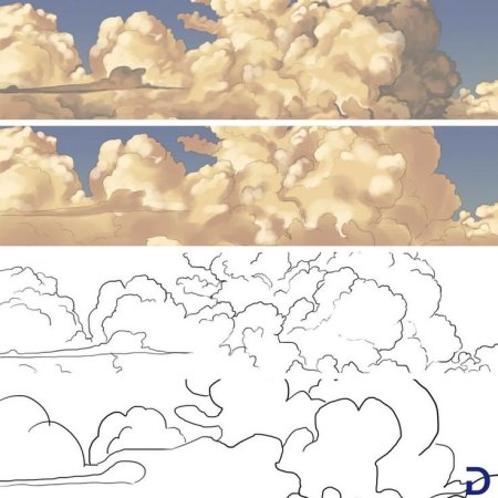 Облака снизу референс