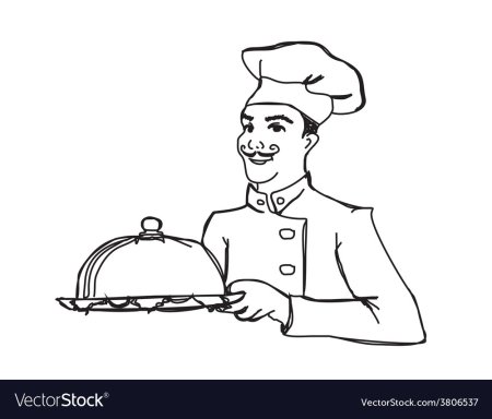 Повар рисунок легкий
