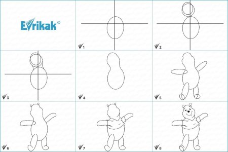 Как нарисовать Винни пуха поэтапно