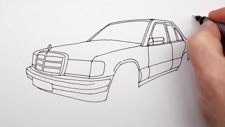Рисование автомобиля пошагово