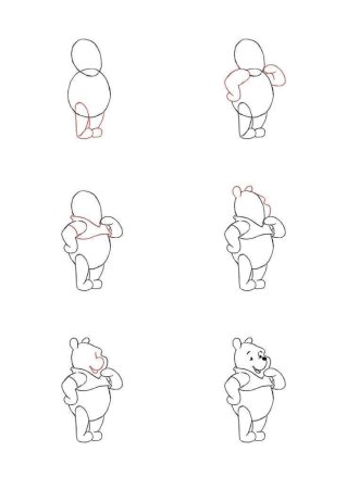 Винни пух рисунок карандашом поэтапно