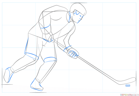 Хоккеист карандашом