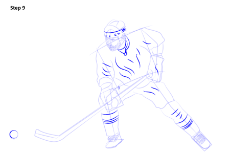 Хоккей рисунок карандашом