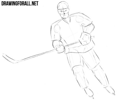 Поэтапное рисование спортсмена для детей