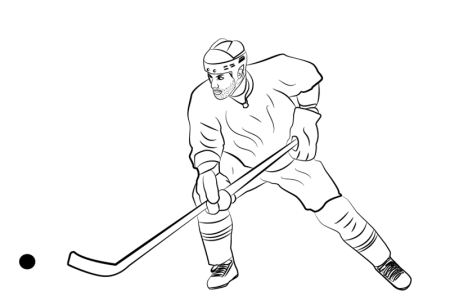 Хоккей трафарет для рисования