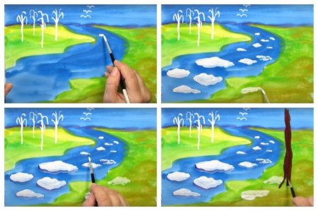 Деревья в лесу для рисования для детей