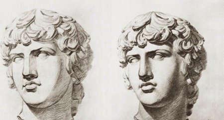 Рисунок античной гипсовой головы отлично