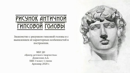 Пропорции гипсовой головы
