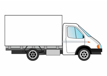 Газель сбоку грузовая вектор