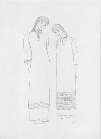 Нарисовать крестьянку