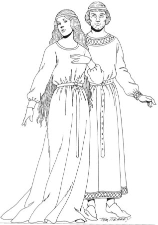 Эскиз русского народного костюма