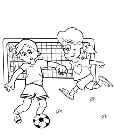 Раскраска игра в футбол