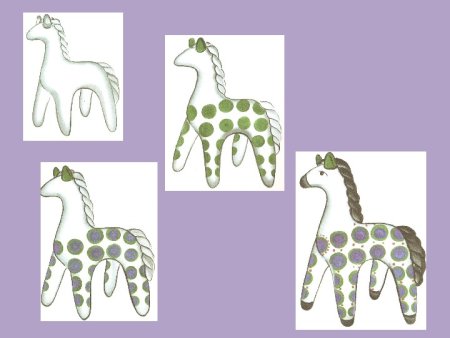 Рисование коня Дымковская роспись