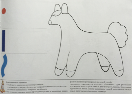 Дымковский козлик раскраска