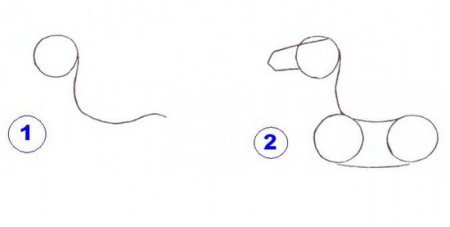 Поэтапное рисование дымковской игрушки лошади