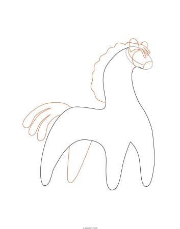 Трафарет дымковской игрушки для росписи для дошкольников