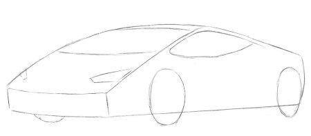 Поэтапное рисование Ламборджини