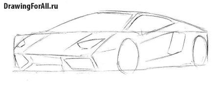 Как нарисовать Ламборгини поетапно