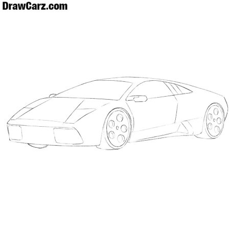 Ламборгини рисунок лёгкий