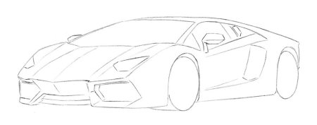 Как нарисовать Ламборджини схема