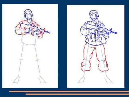 Лёгкие рисунки спецназа карандашом