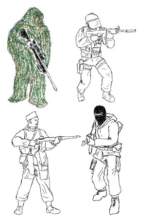 Спецназ для срисовки лёгкие