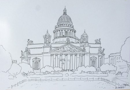 Поэтапное рисование моста