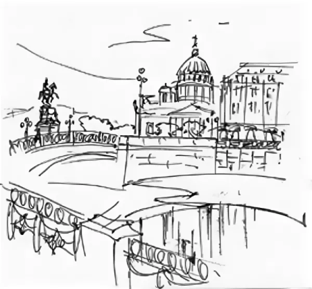 Петропавловская крепость в Санкт-Петербурге Графика