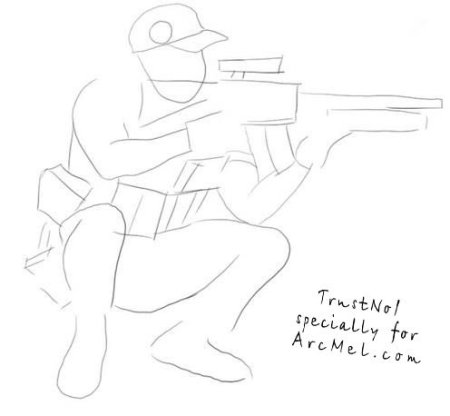 Рисование солдата в старшей группе