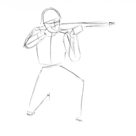 Легкий поэтапный рисунок спецназовца