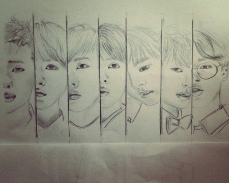 Раскраска группы BTS