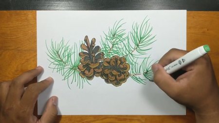 Шишка черно белая