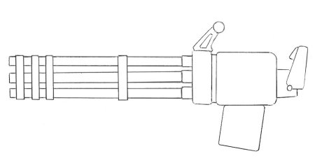 Пулемет Миниган чертеж