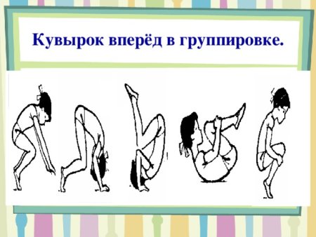 Техника кувырка вперед в группировке