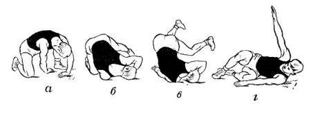 Кувырок вперед через плечо техника выполнения