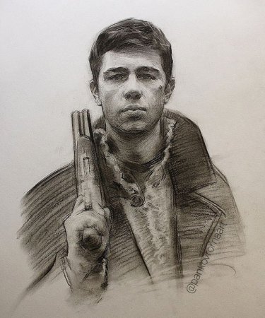 Сергей Бодров портрет карандашом