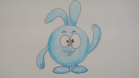 Ёжик из смешариков рисунок поэтапно