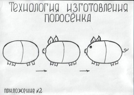 Пошаговый рисунок свиньи