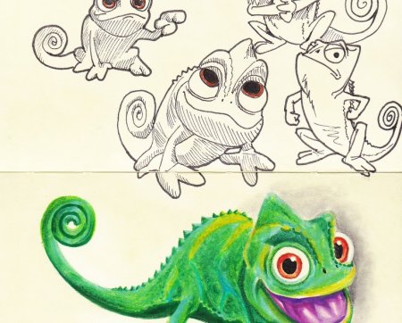 Хамелеон рисунок поэтапно