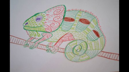 Научиться рисовать хамелеона