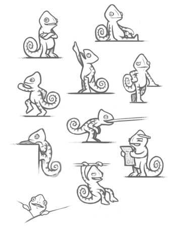 Рисуем хамелеона с детьми