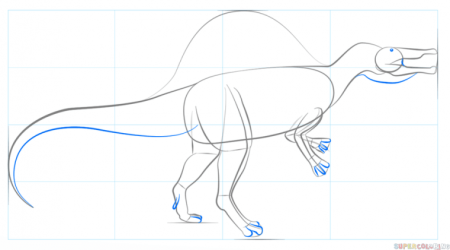 Как рисовать динозавра ОС