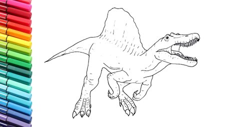 Спинозавр раскраска