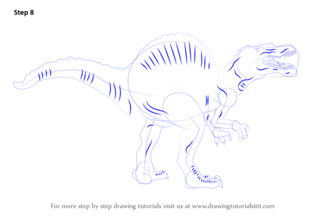 Спинозавр рисунок легко