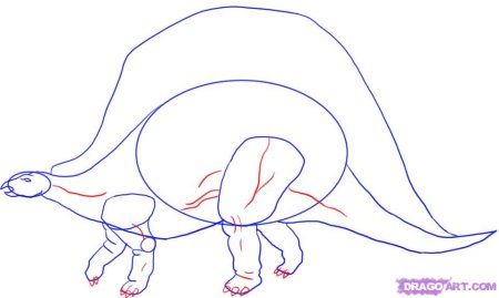 Рисуем Стегозавра пошагово