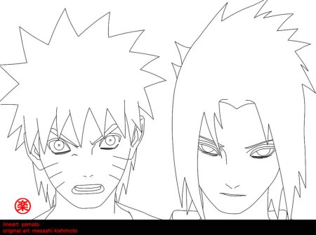 How to draw Sasuke