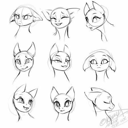 Морды пони для рисования